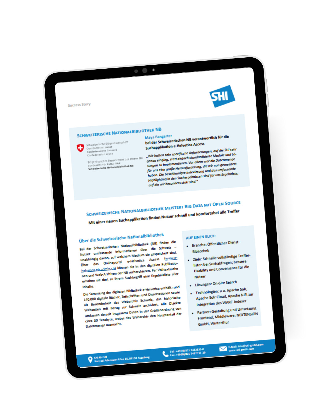 Success Story: Schweizerische Nationalbibliothek NB