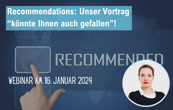 Webinar Recommendations am 16. Januar 2024