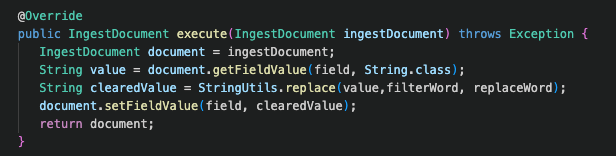 „execute“-Methode: Werte des eingehenden Dokuments abrufen,  Daten manipulieren und die Werte des Dokuments nach eigenen Wünschen festlegen