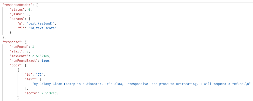 Lexikalische Suche für die Query „refund“