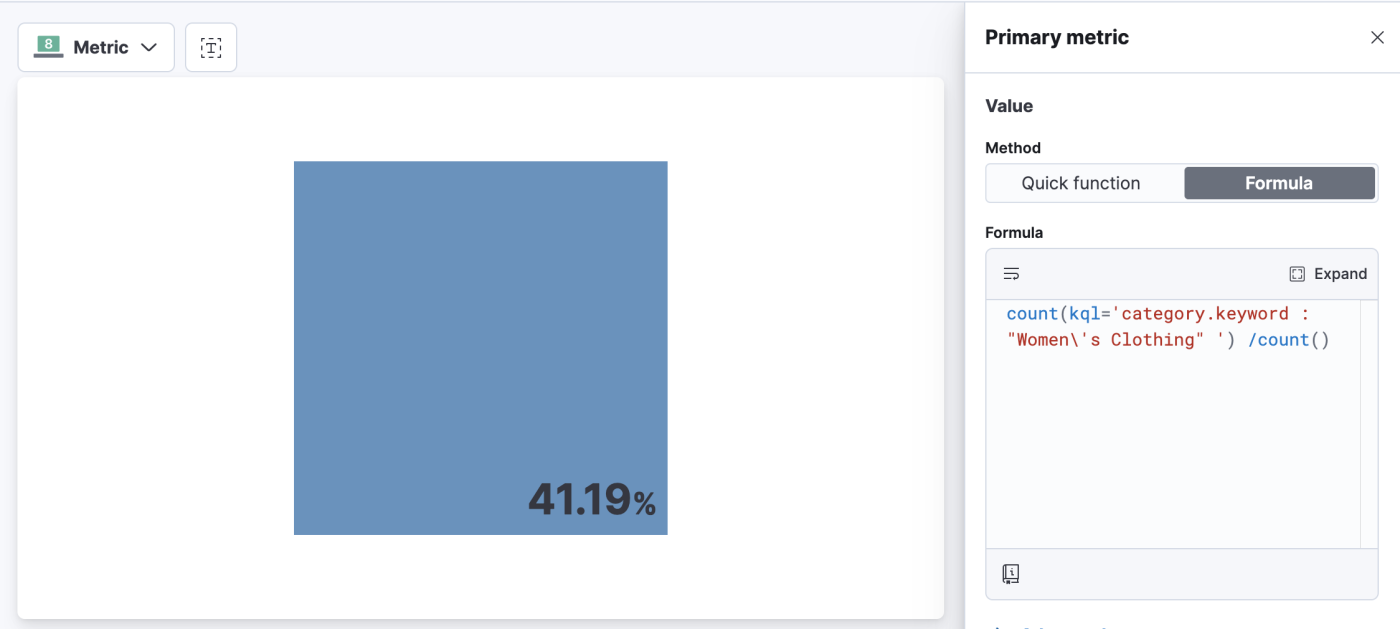 Lens_Formula_Konfiguration_und_Visualisierung Kibana Lens Konfiguration benutzerdefinierter Metriken mit Formula