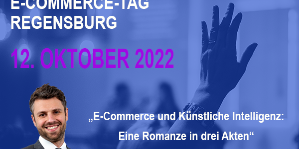 Am E-Commerce-Tag Regensburg berichet Adrian Hishow von SHI am 12. Oktober 2022 über "E-Commerce und Künstliche Intelligenz: Eine Romanze in drei Akten"