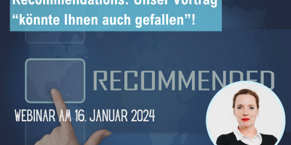 Webinar Recommendations am 16. Januar 2024
